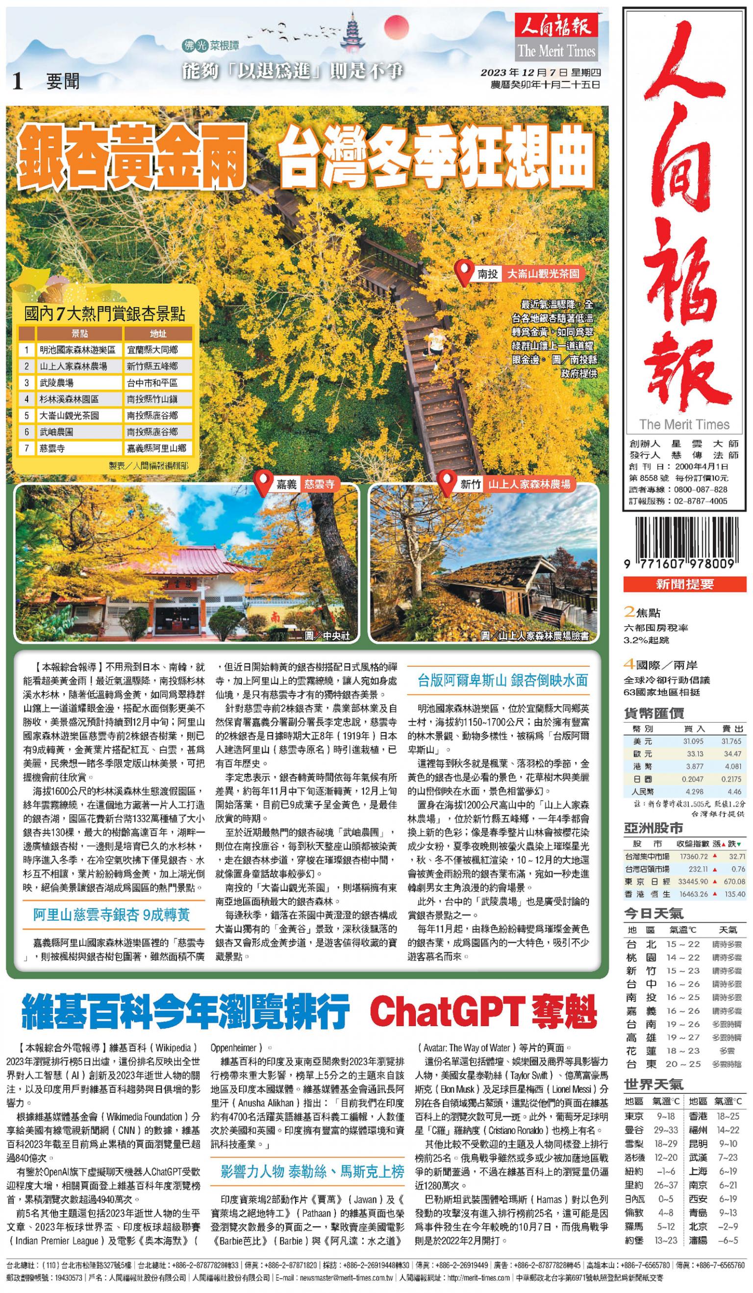 人間福報 [2023年12月07日]