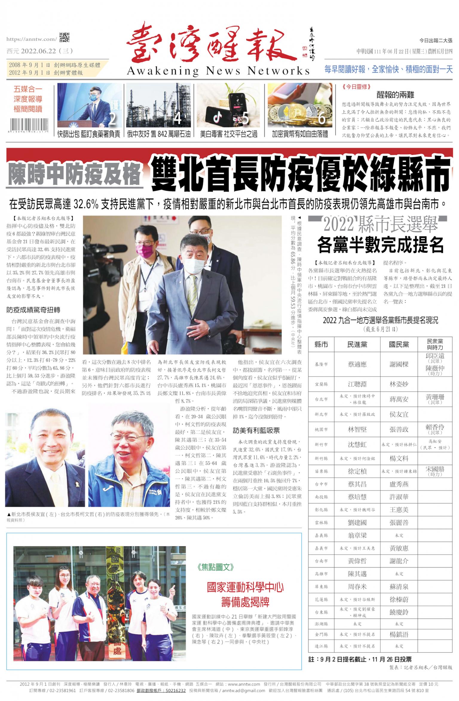 台灣醒報 [2022/06/22]