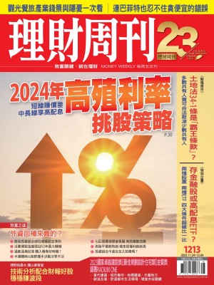 理財周刊1213期：2024年高殖利率挑股策略 短線賺價差 中長線享高配息